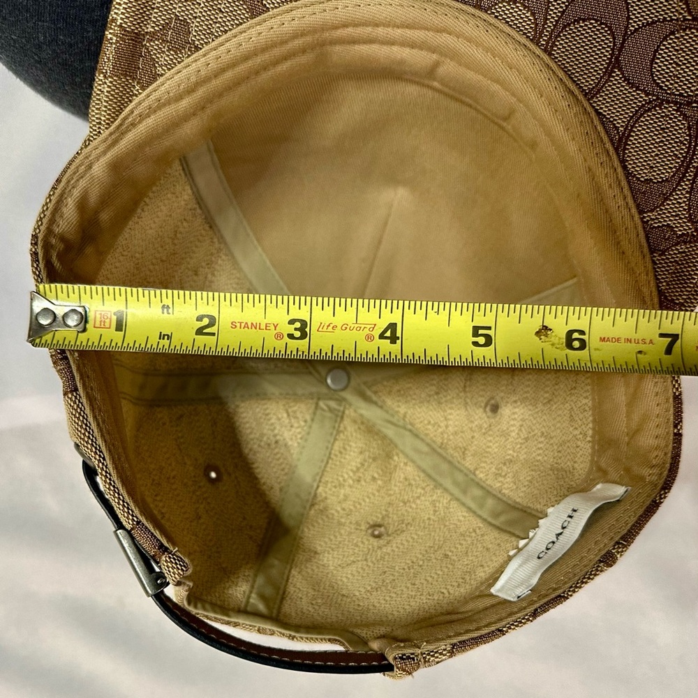 Coach Tan and Brown Patterned Cap - Picture 8 of 8
